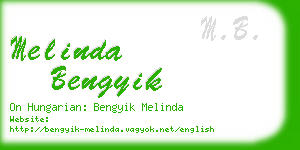 melinda bengyik business card
